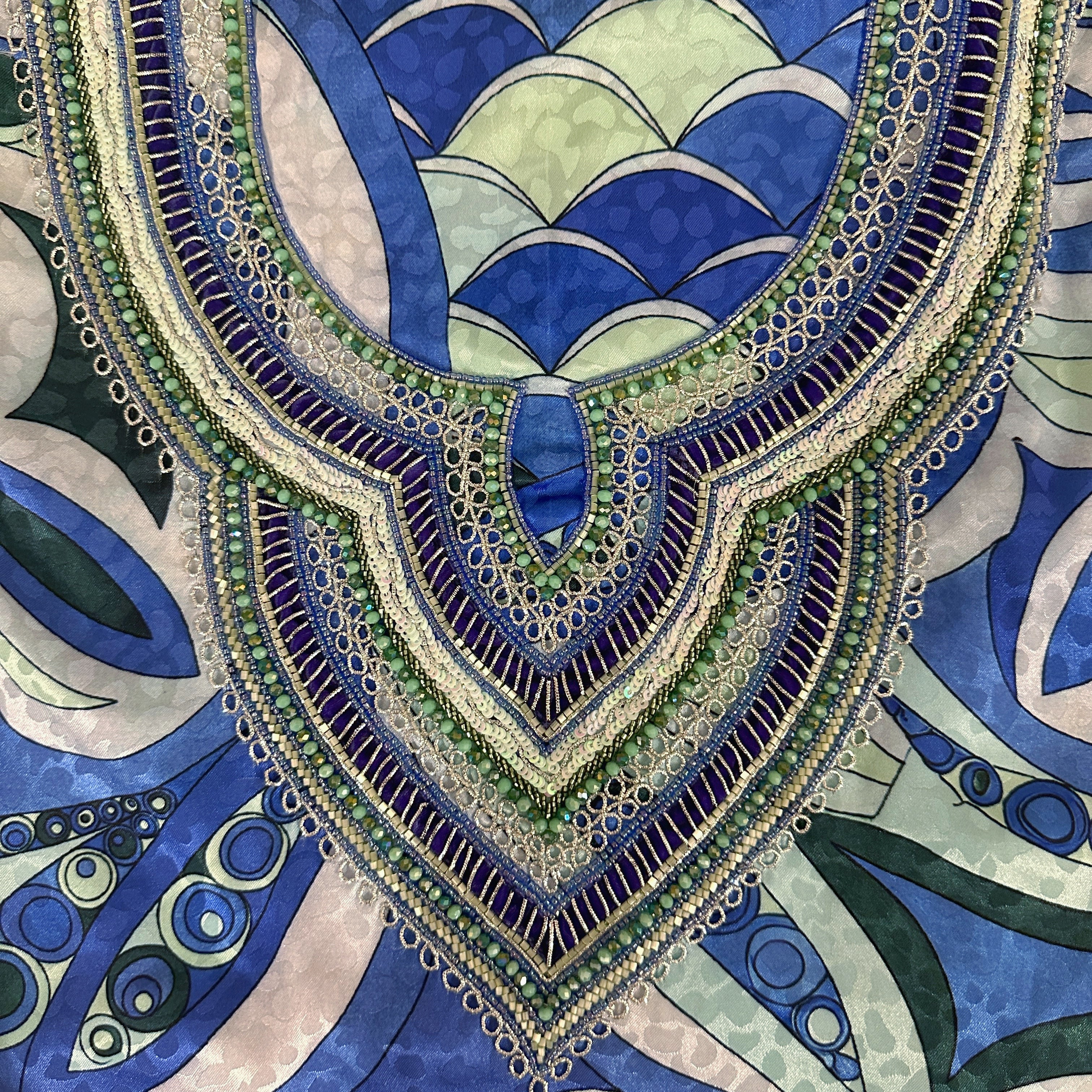 Aqua Scale Embroidery